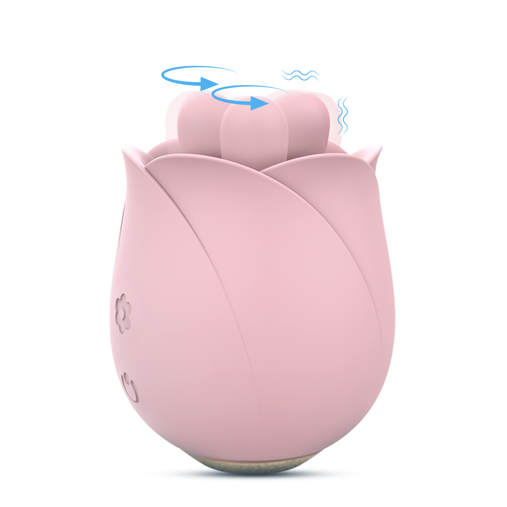 7.5cm Roze Roterende Roos Clitoral Stimulator