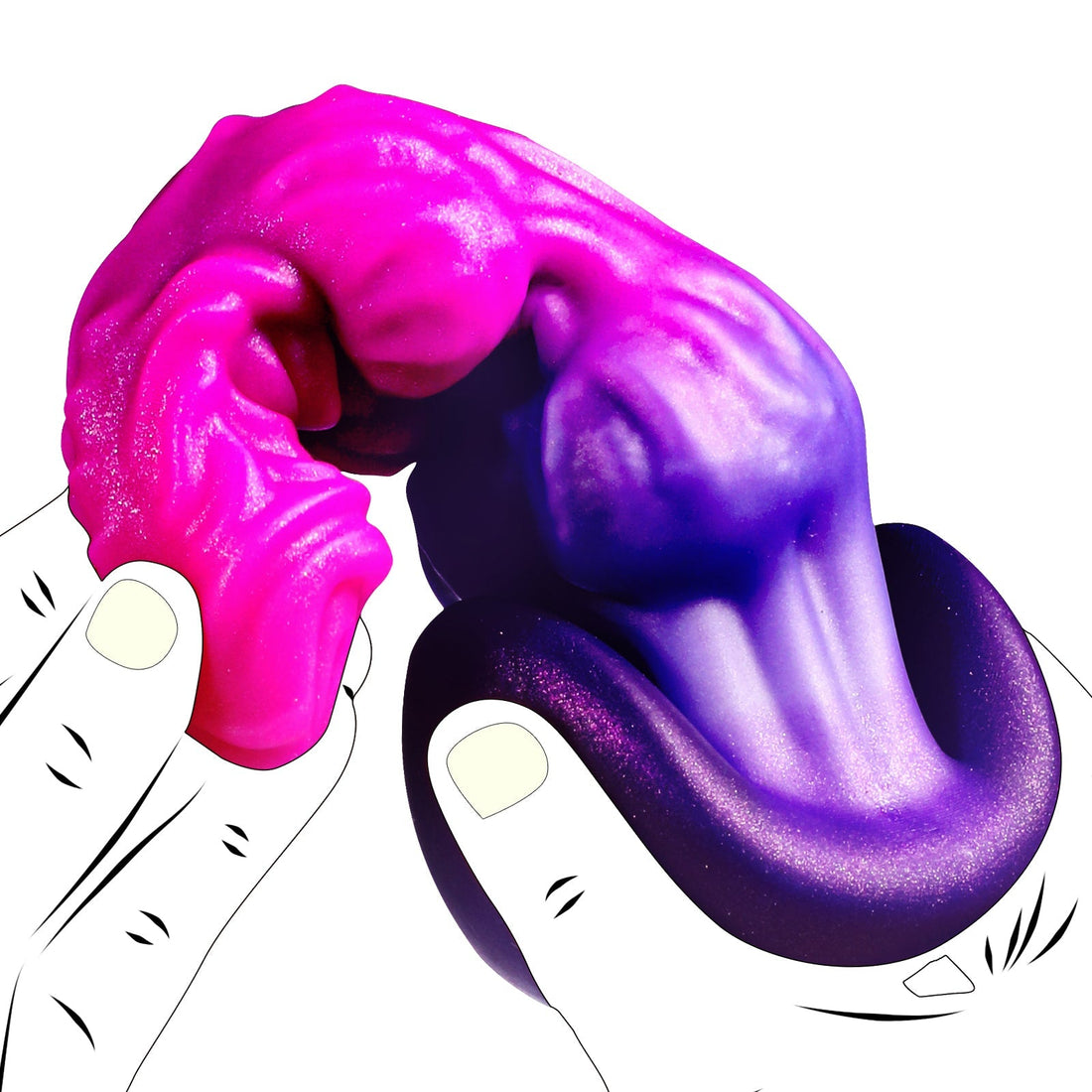 Roze Double Knot Siliconen Buttplug Set