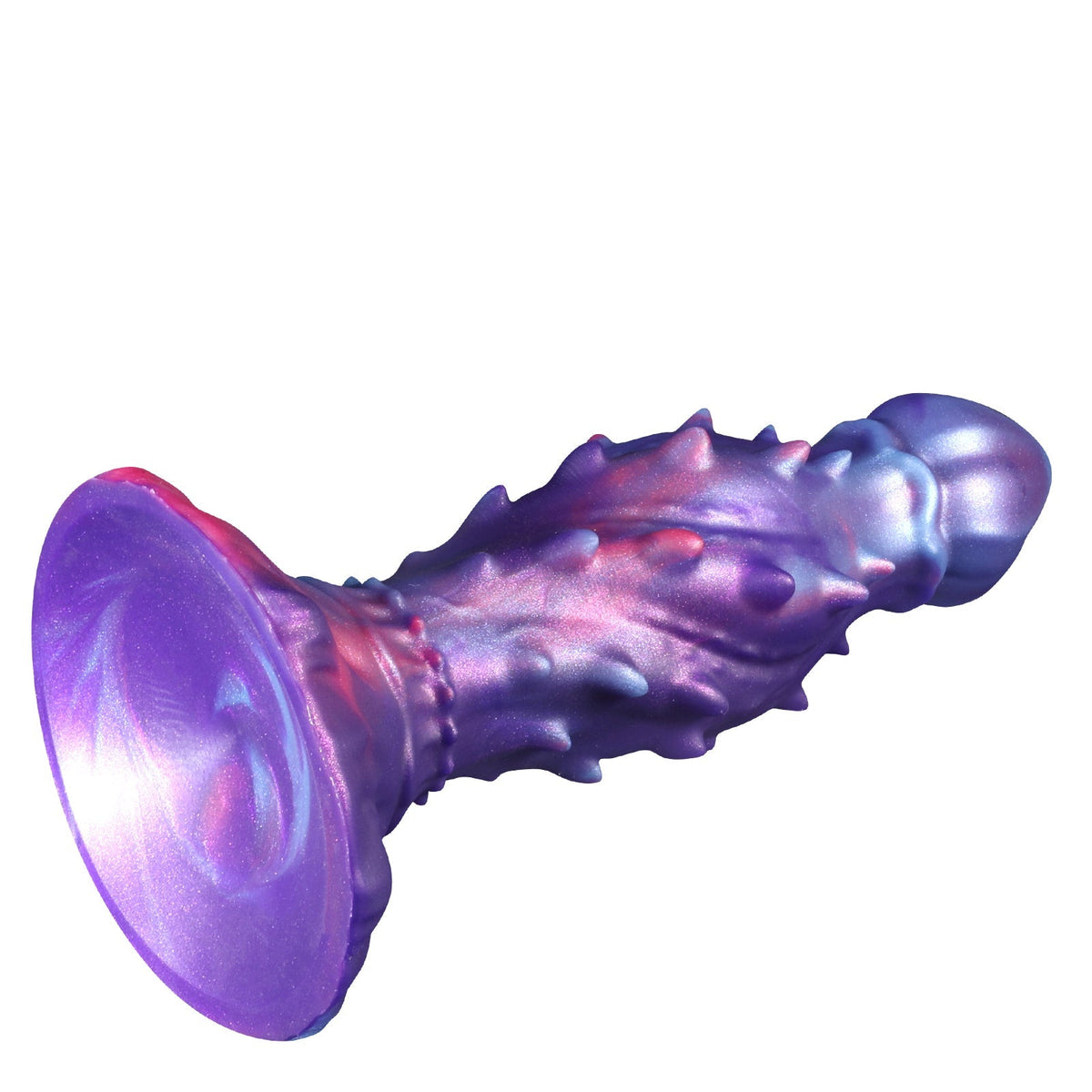 Paarse Siliconen Buttplug Met Zachte Stekels