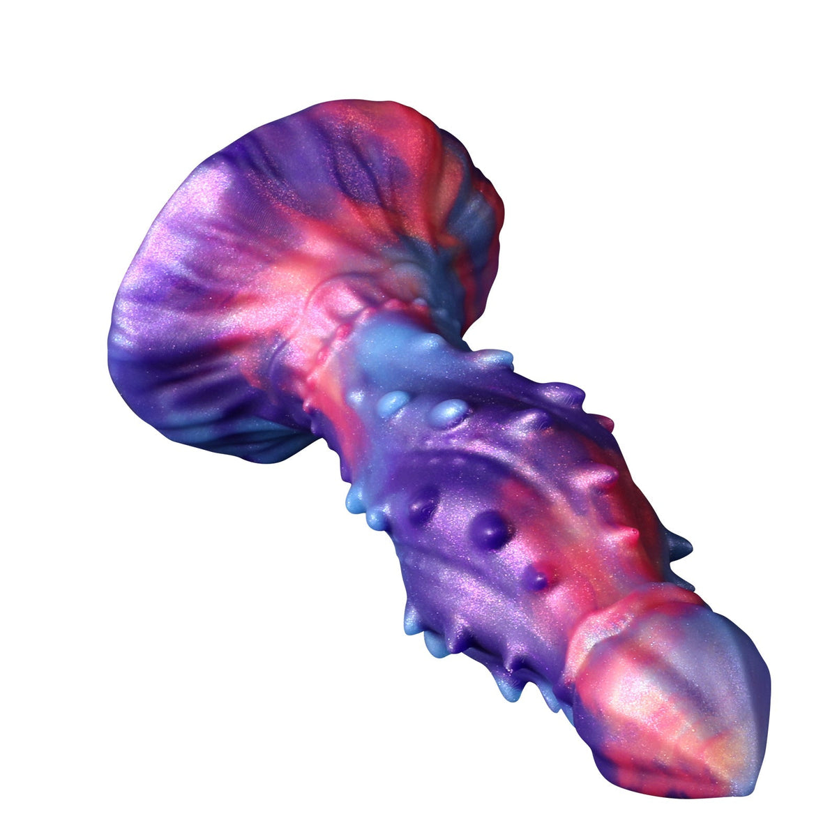 Paarse Siliconen Buttplug Met Zachte Stekels