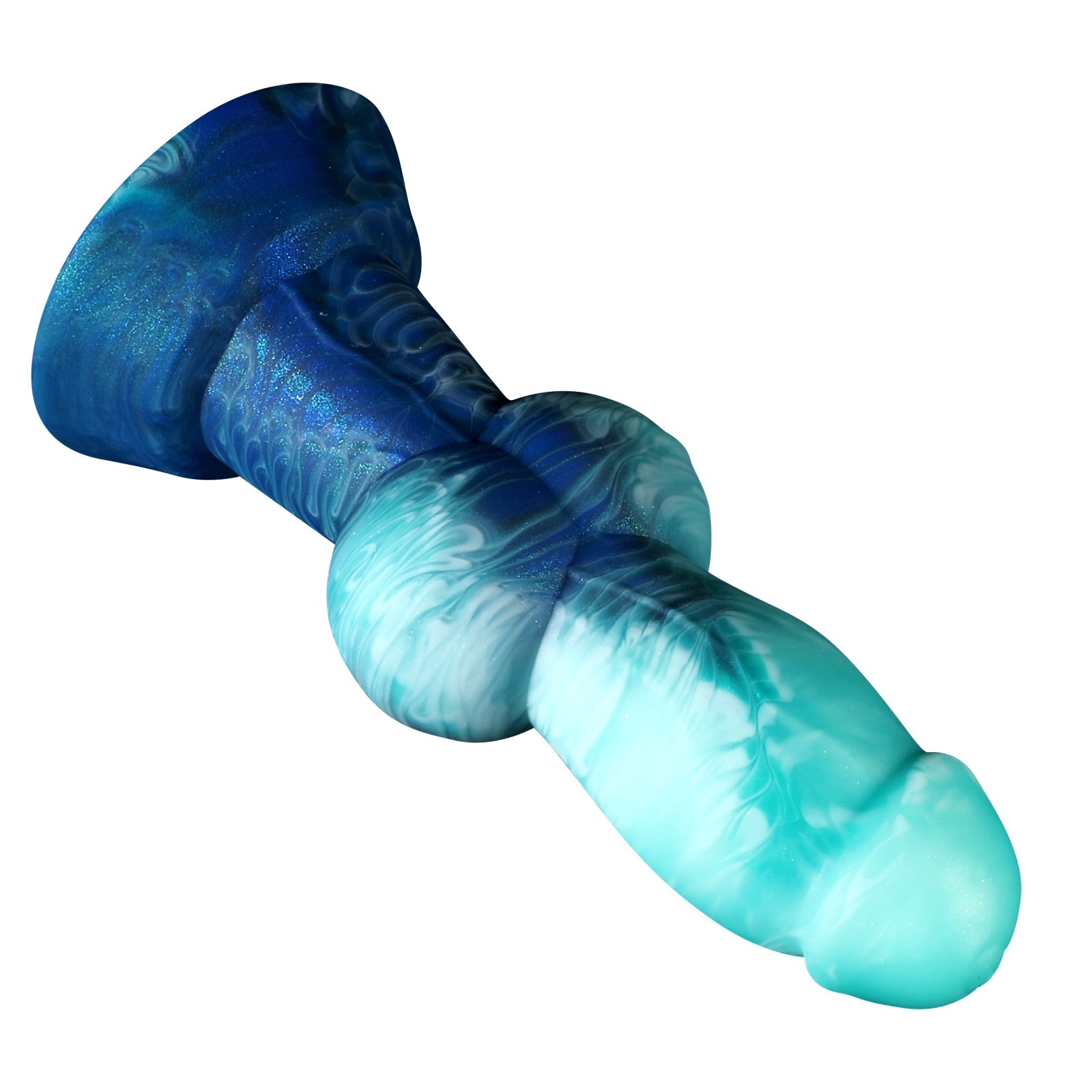 Silicone Dildo 17 cm Groene Knot Dog Seksspeeltjes