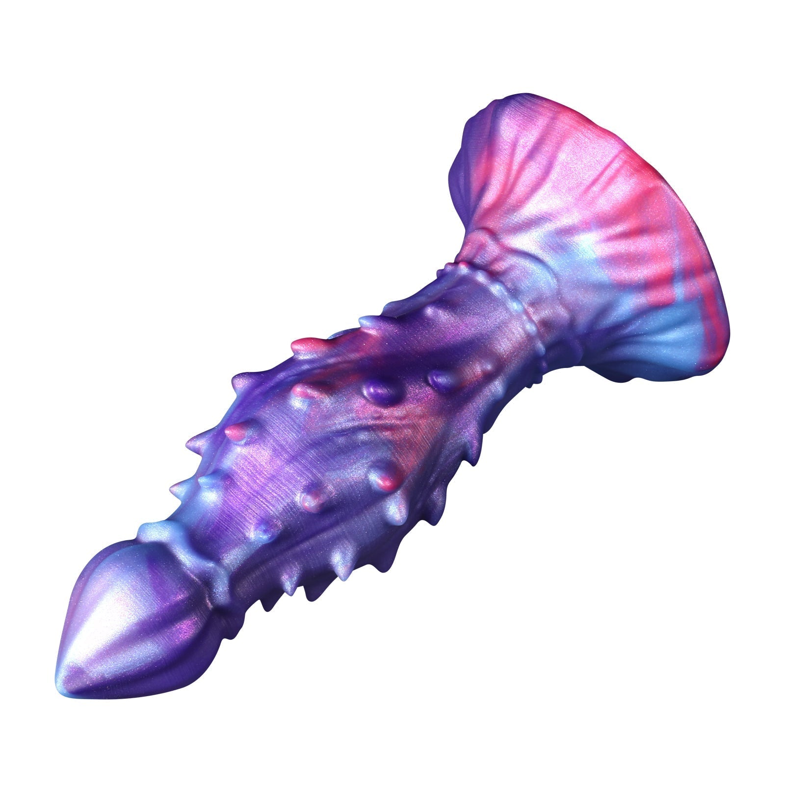 Paarse Siliconen Buttplug Met Zachte Stekels