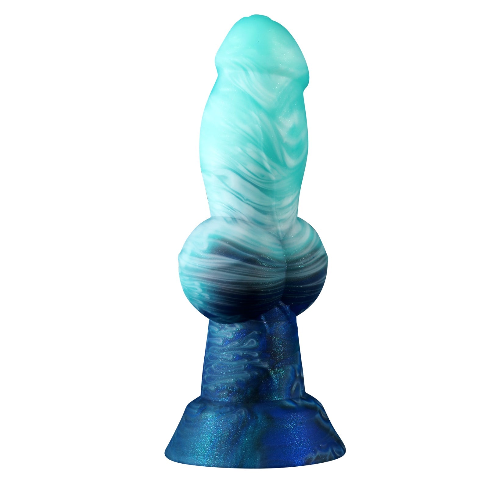 Silicone Dildo 17 cm Groene Knot Dog Seksspeeltjes