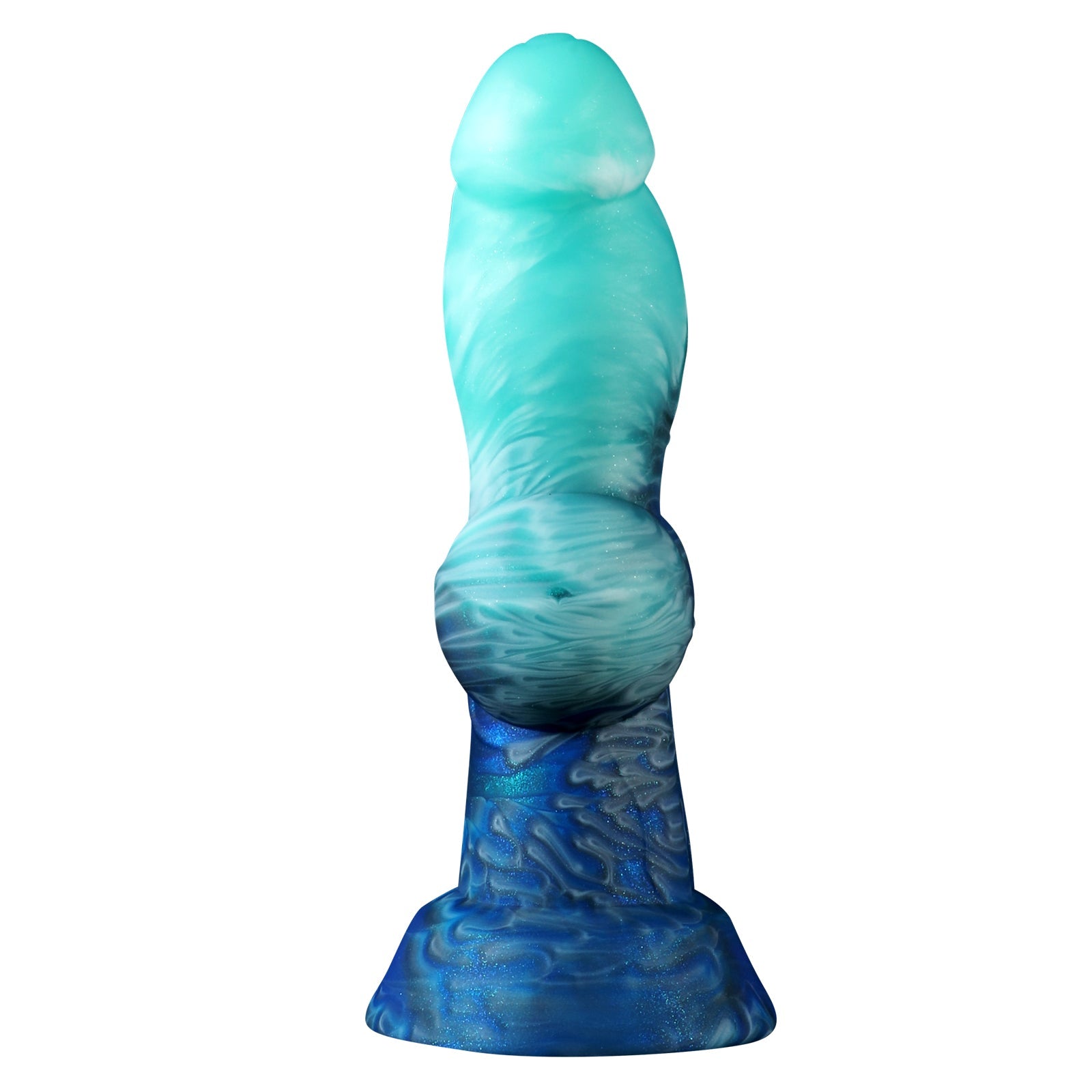 Silicone Dildo 17 cm Groene Knot Dog Seksspeeltjes