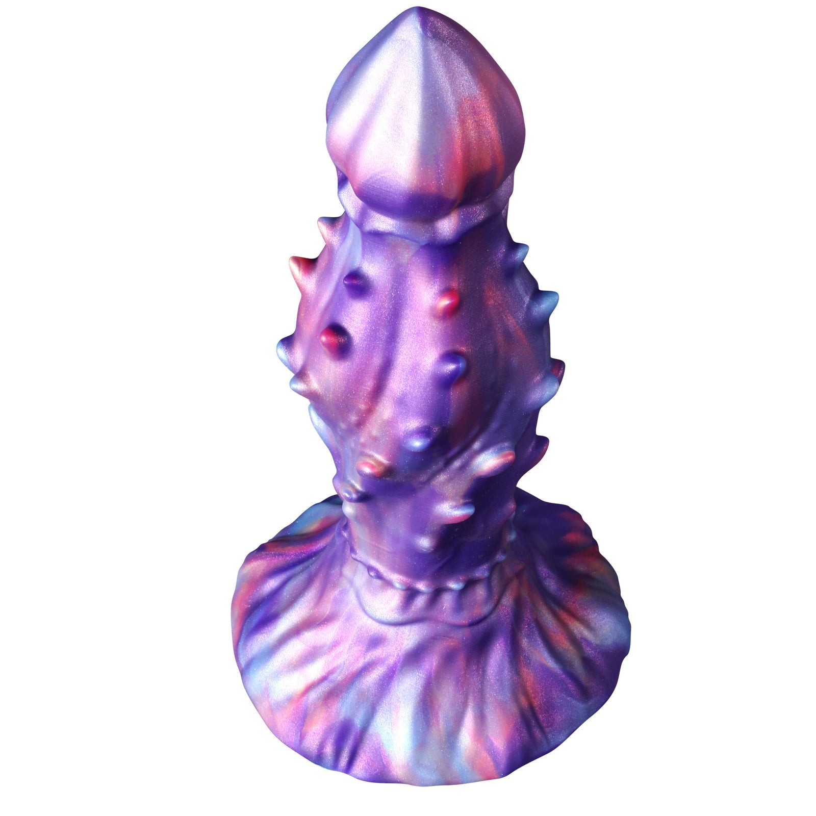 Paarse Siliconen Buttplug Met Zachte Stekels