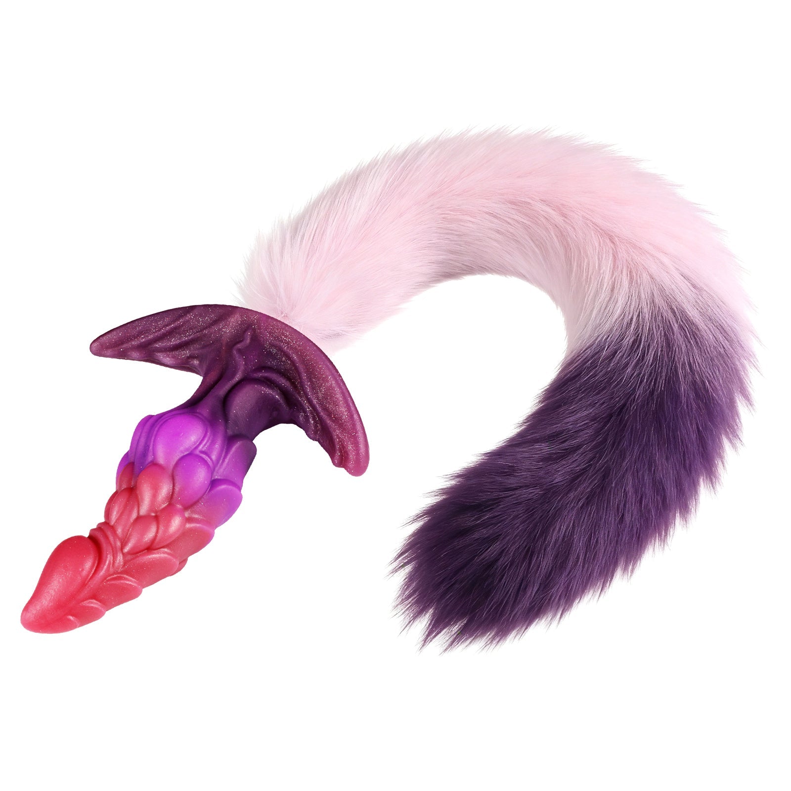 Fantasy Draken Buttplug met Afneembare Pluizige Staart
