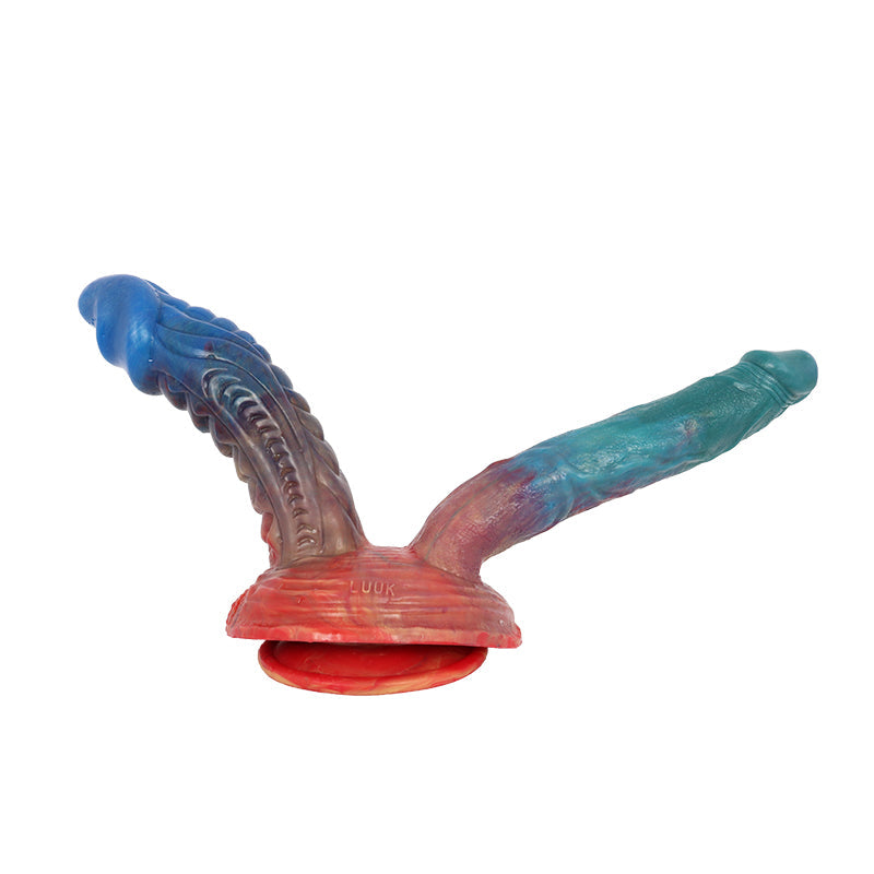 24 cm Getextureerde Monster Fantasy Anal doppeldildo