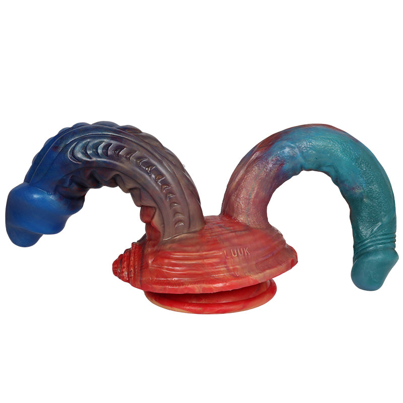 24 cm Getextureerde Monster Fantasy Anal doppeldildo