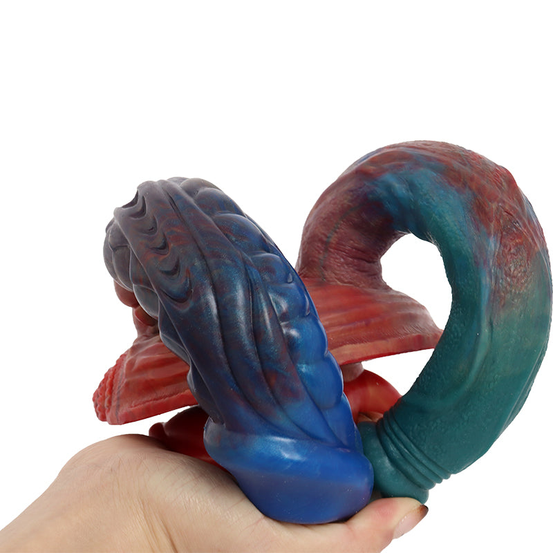 24 cm Getextureerde Monster Fantasy Anal doppeldildo