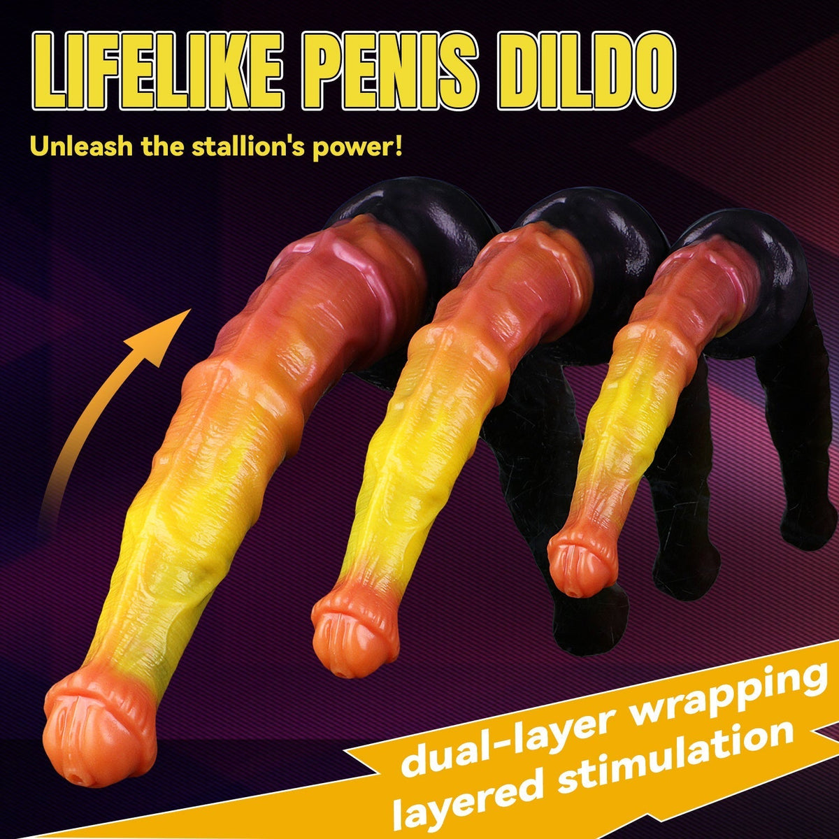 Dual Density Fantasy Large Horse Penis Dildo