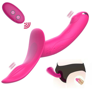 Op Afstand Bestuurbare Vibrator Met Strapless Dildo