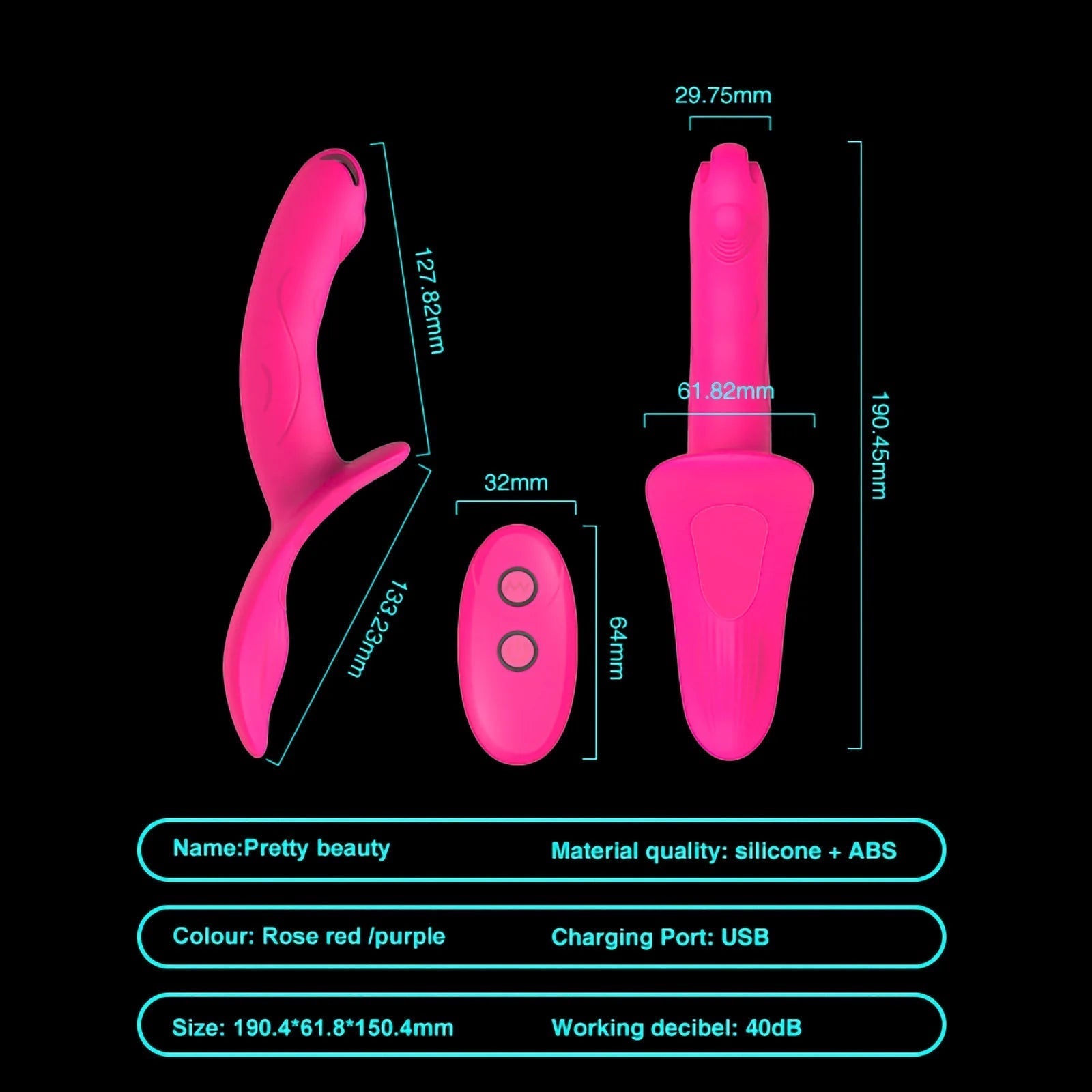 Op Afstand Bestuurbare Vibrator Met Strapless Dildo