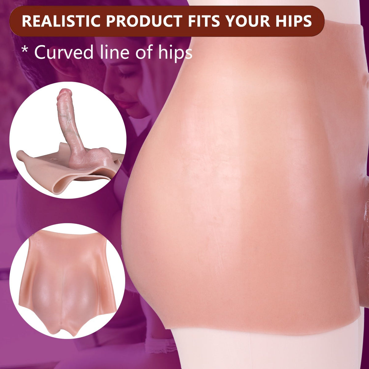 Realistische Dildopanties 24cm Met Holle Siliconen Sleeve