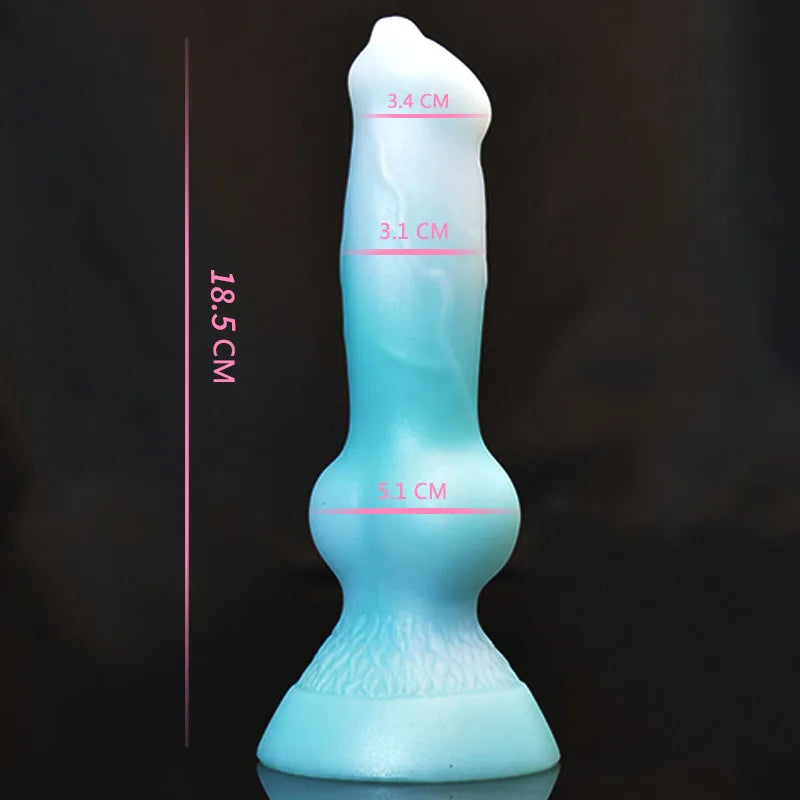 18.5 cm Kleurverloop Aders Fantasy Dog Dildo