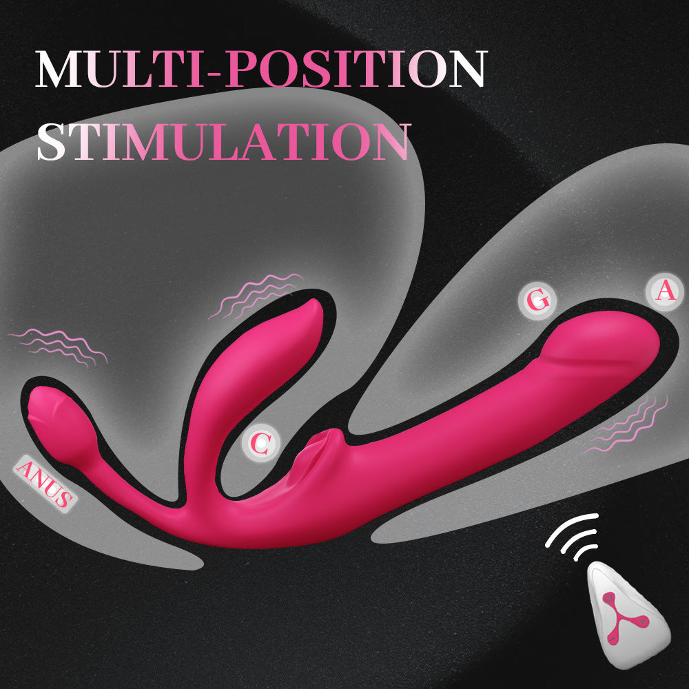 Strapless Dildo Vibrator Roze Remote Control
