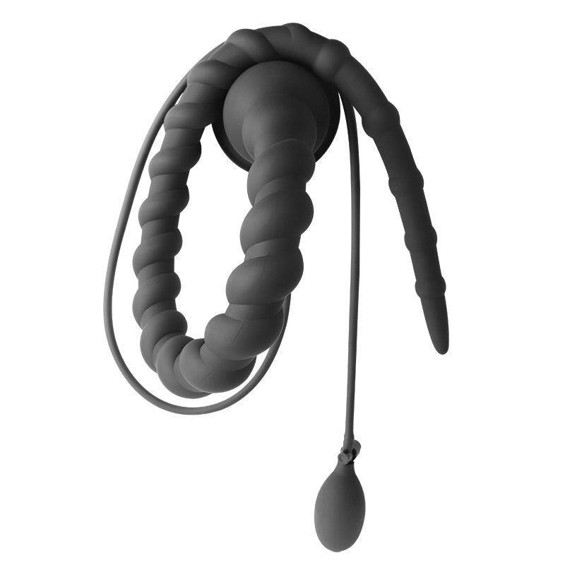 88cm Zwarte Extra Lange Inflatable Anal Plug
