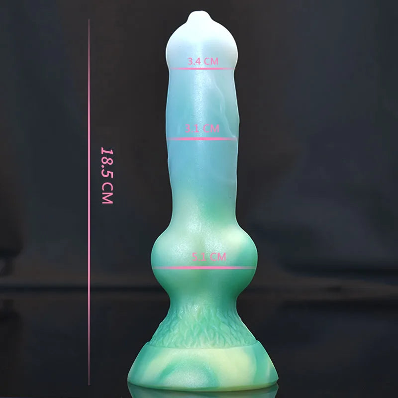18.5 cm Kleurverloop Aders Fantasy Dog Dildo