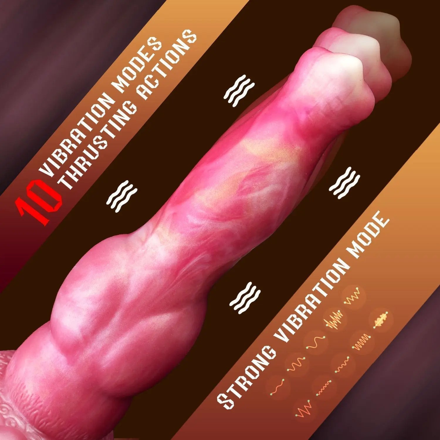 21 cm Soft Pink Dogdildo met Afstandsbediening