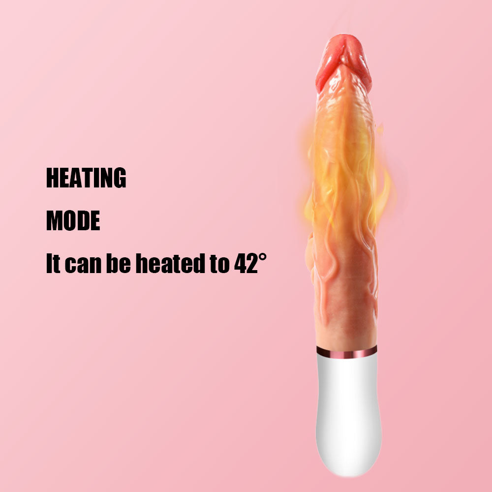 Realistische Vibrerende Dildo Met Stootfunctie En Verwarming