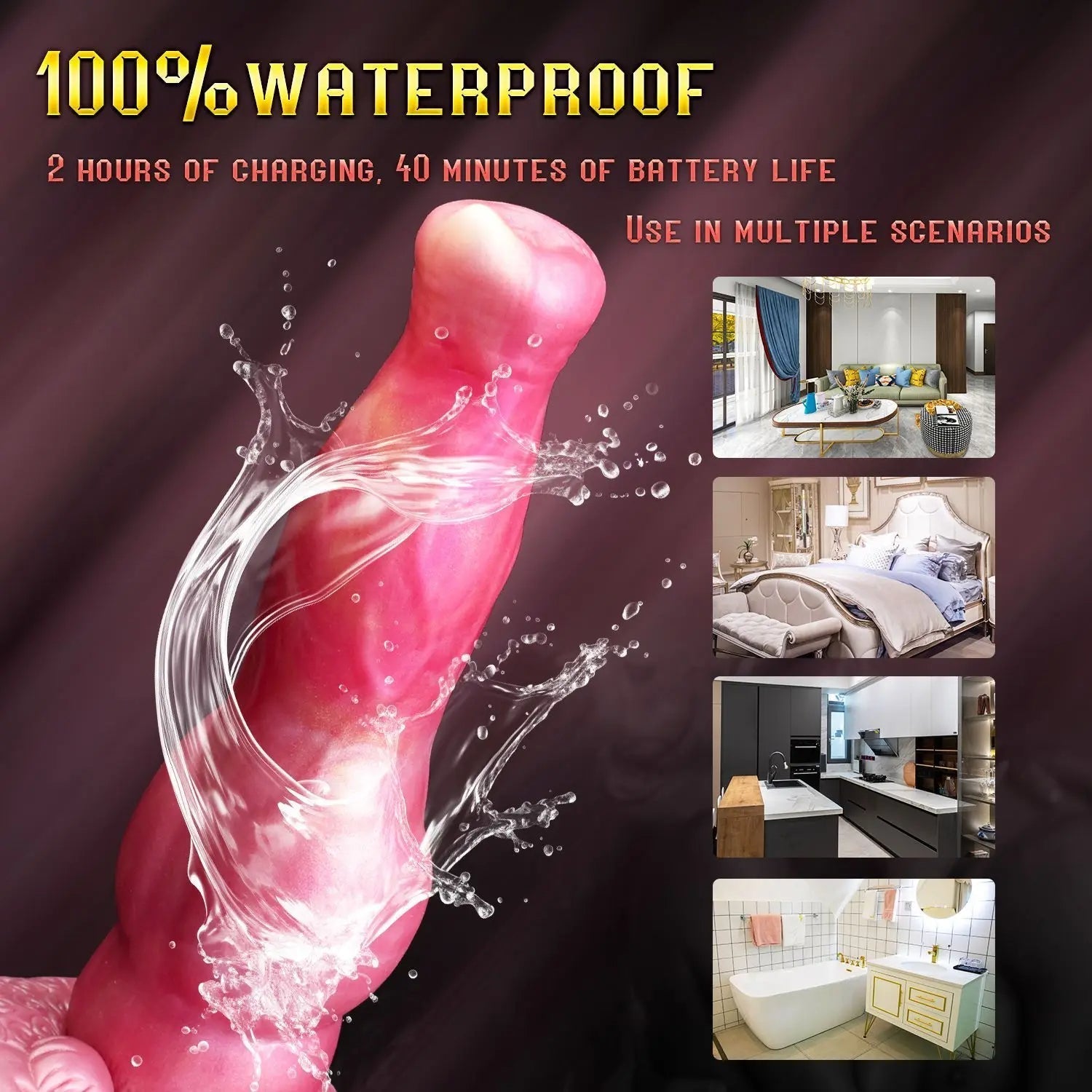 21 cm Soft Pink Dogdildo met Afstandsbediening