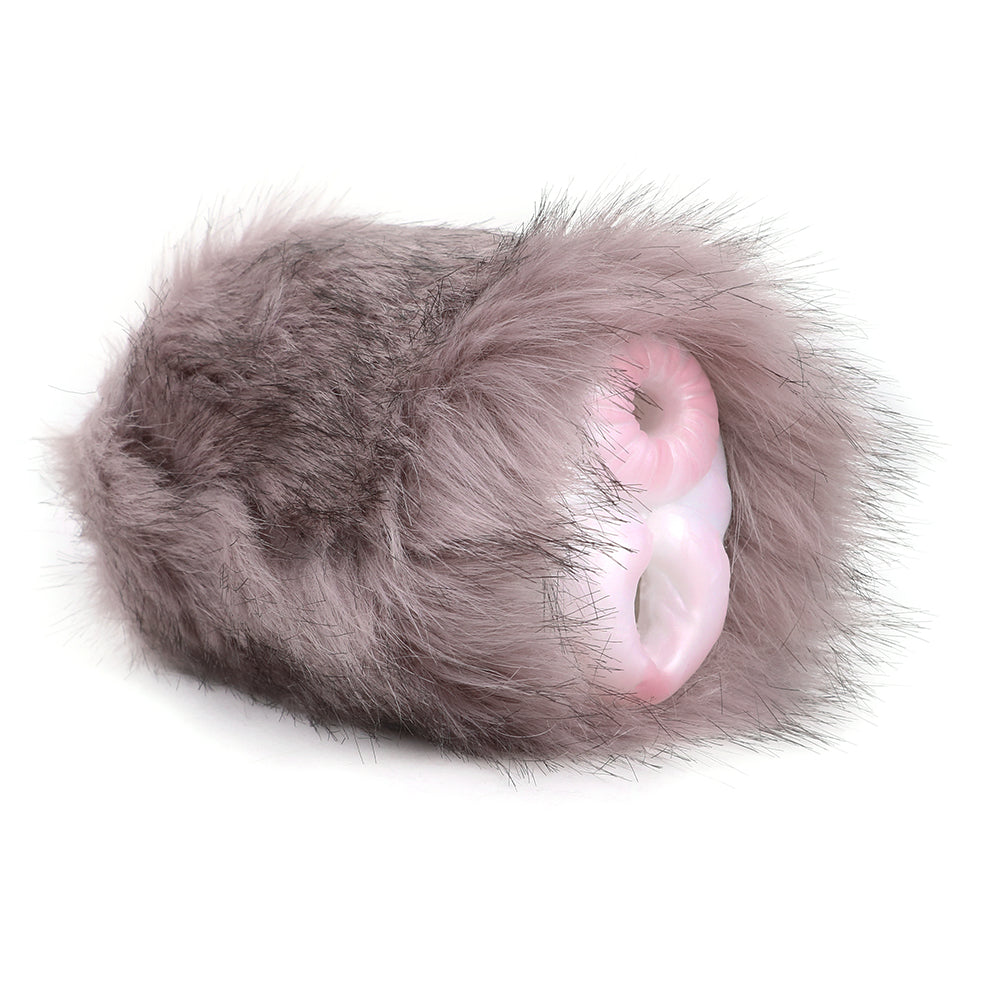 Konijn Pocket Pussy Met Pluche Buitenlaag En Dubbel Kanaal