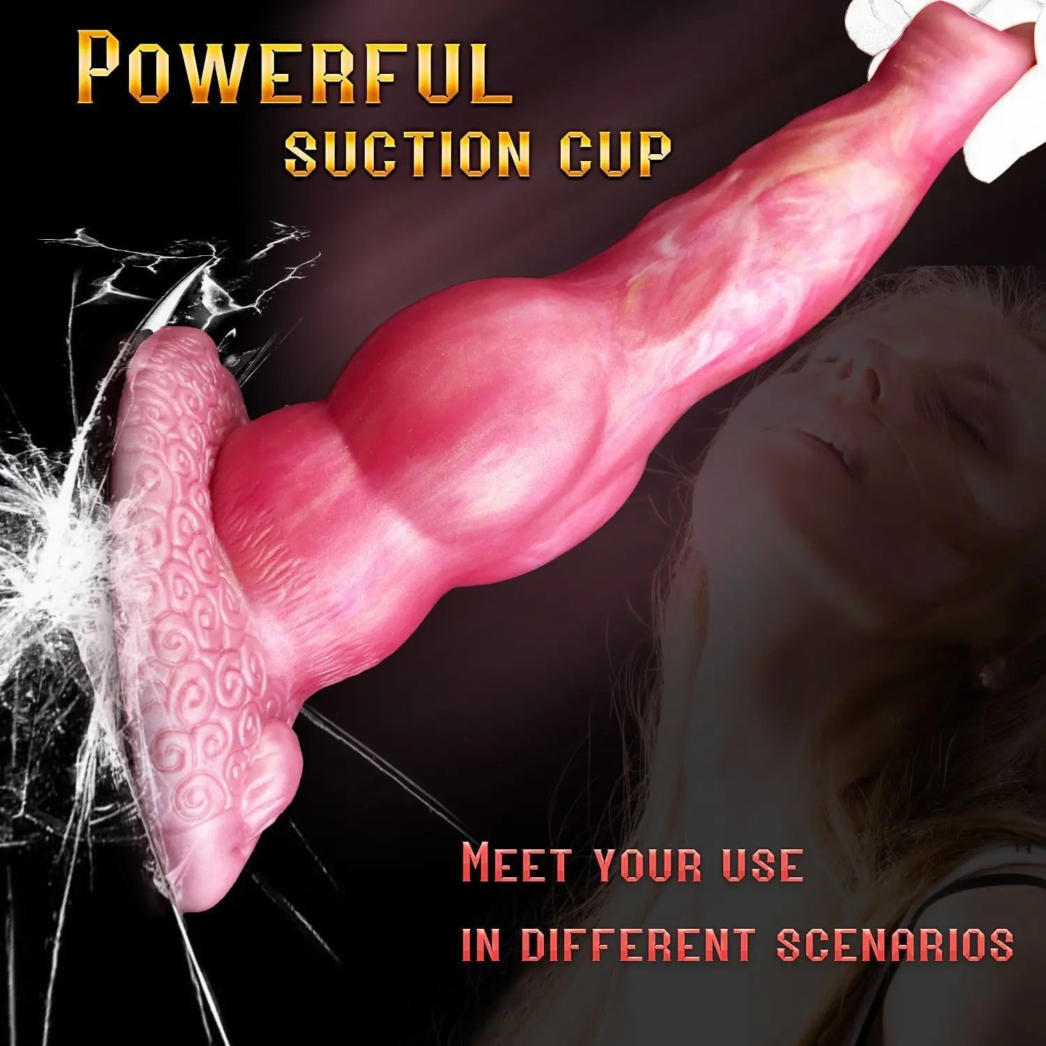 21 cm Soft Pink Dogdildo met Afstandsbediening