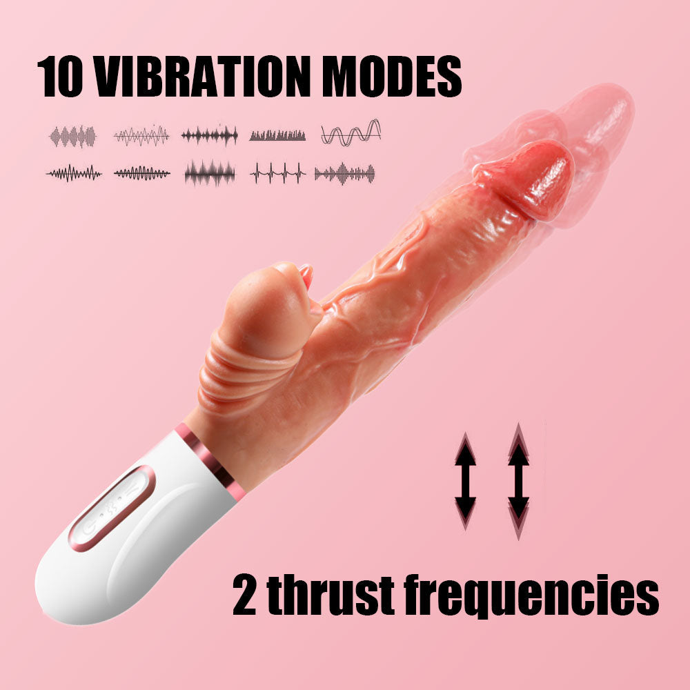 Realistische Vibrerende Dildo Met Stootfunctie En Verwarming