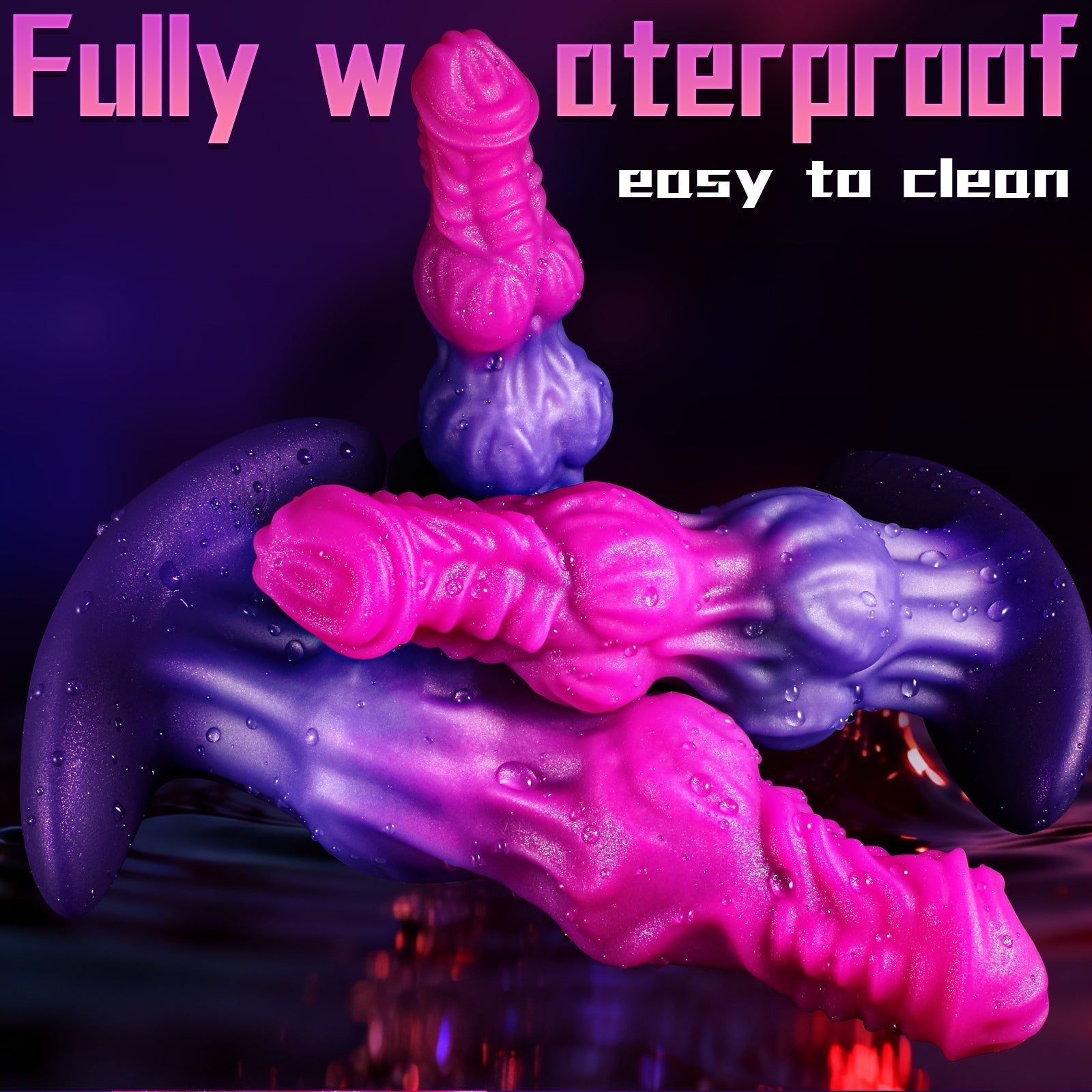 Roze Double Knot Siliconen Buttplug Set