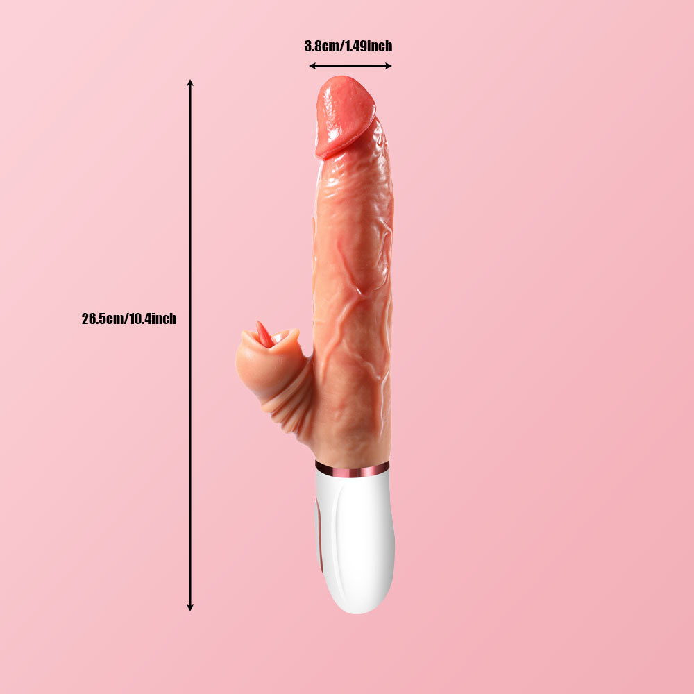 Realistische Vibrerende Dildo Met Stootfunctie En Verwarming