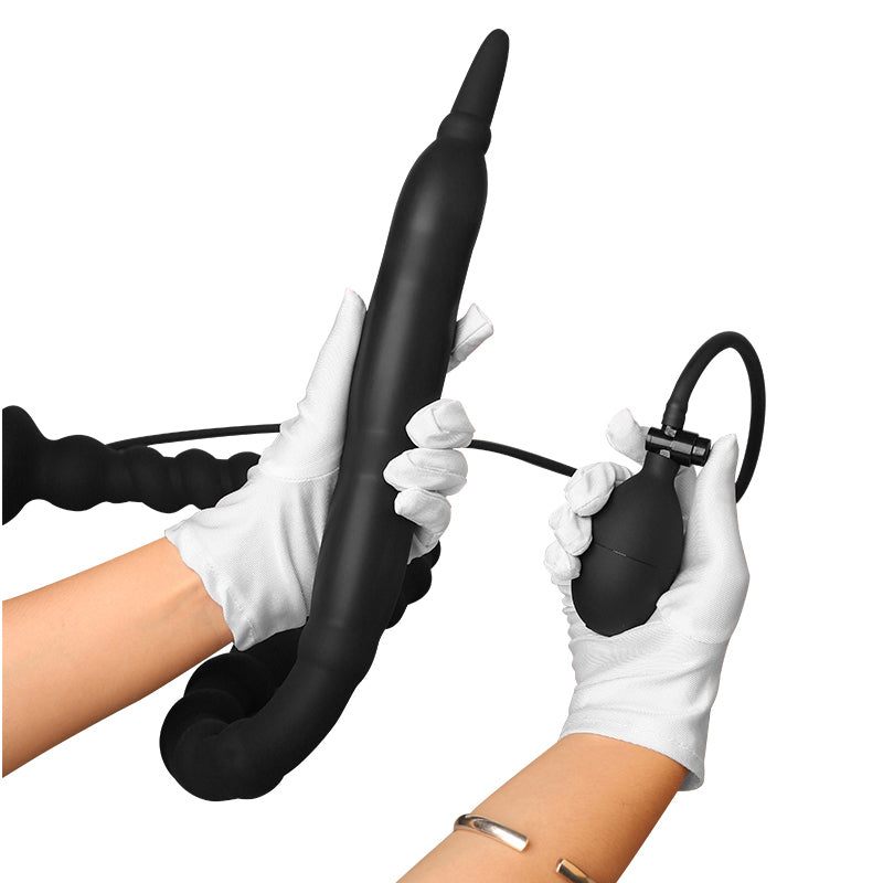 88cm Zwarte Extra Lange Inflatable Anal Plug