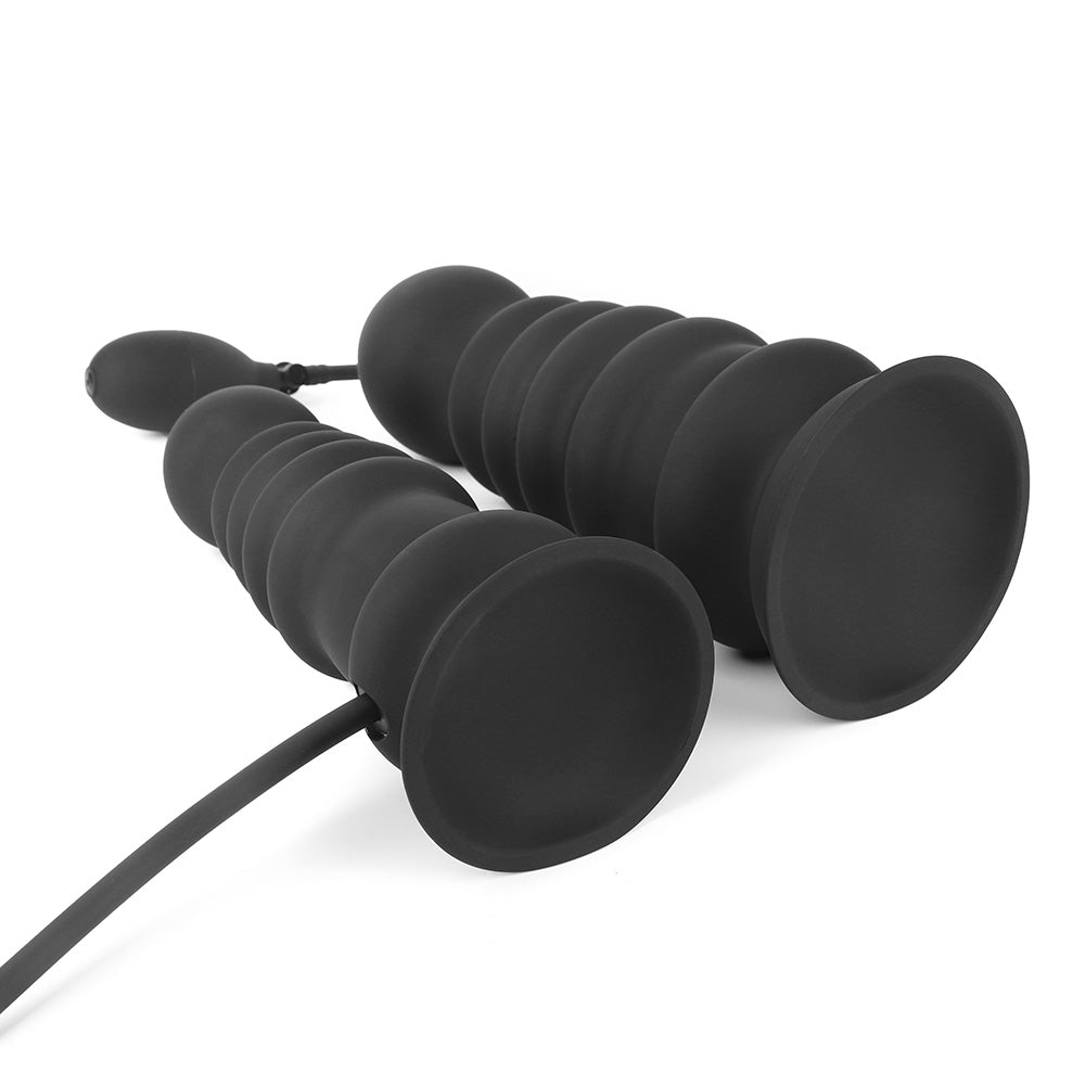 Grote Kralen Inflatable Anal Plug Met Siliconen