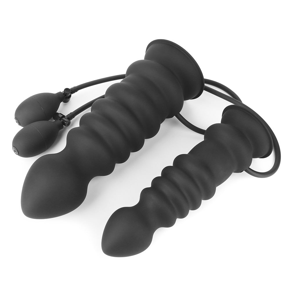 Grote Kralen Inflatable Anal Plug Met Siliconen