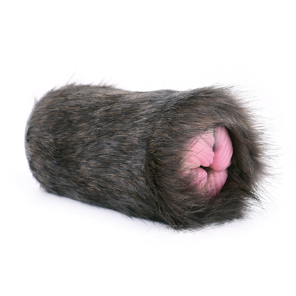 Zwarte Kat Pocket Pussy Met Plooistructuur