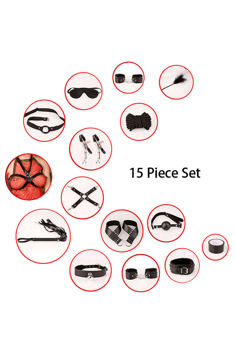 18 Delige BDSM Kit Bondage Accessoires Set