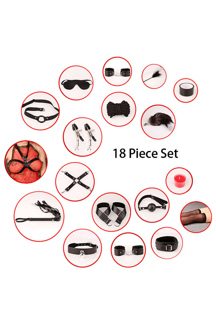 18 Delige BDSM Kit Bondage Accessoires Set