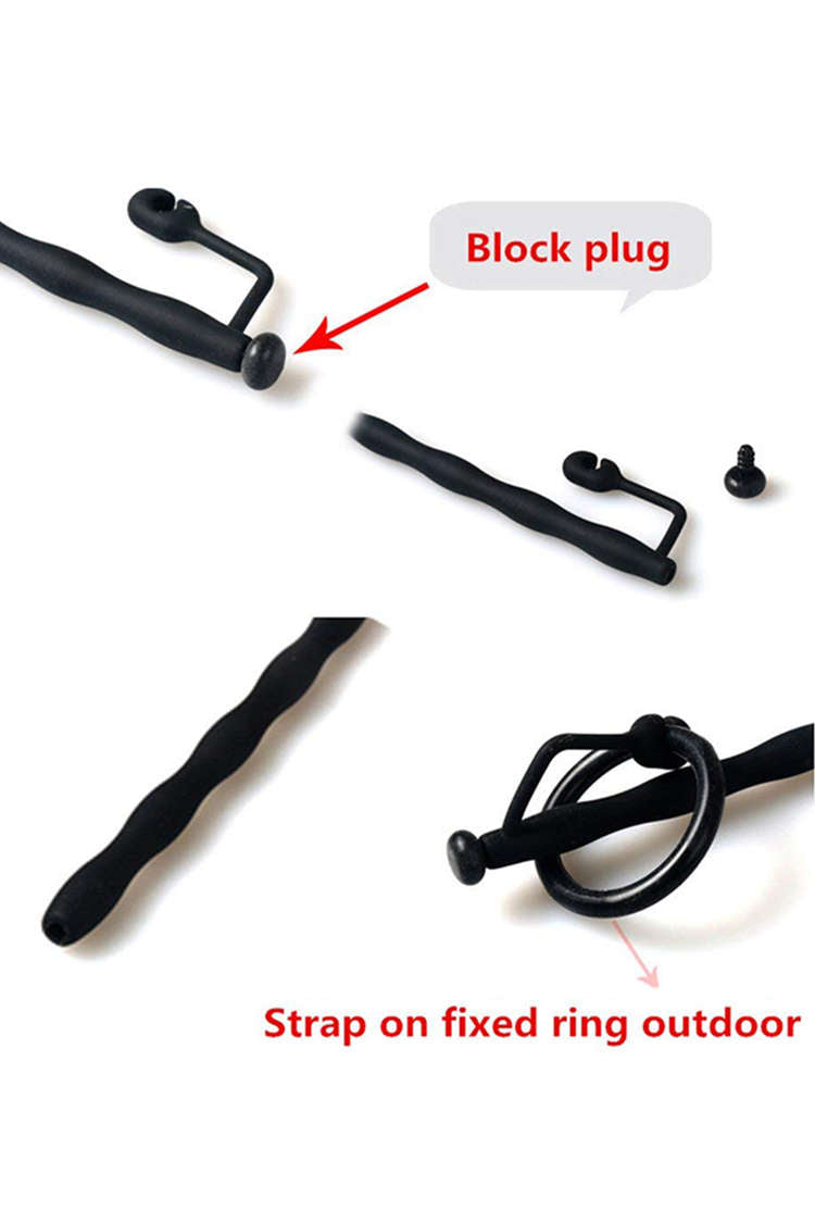 Siliconen Penisplug Met Ribbels Trekring Voor Beginners