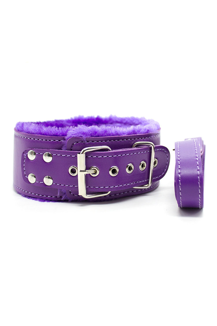 Paarse Pluche 7-Delige Bondage Set Voor Beginners