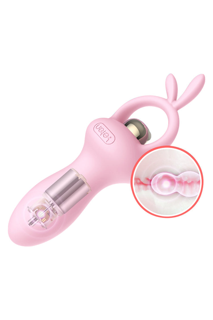 Roze Siliconen Vibrerende Butt Plug Met Vingerlus