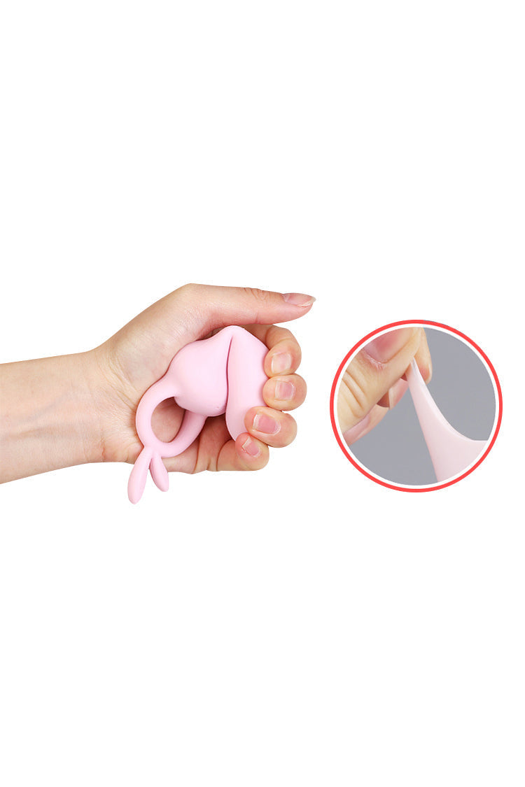 Roze Siliconen Vibrerende Butt Plug Met Vingerlus