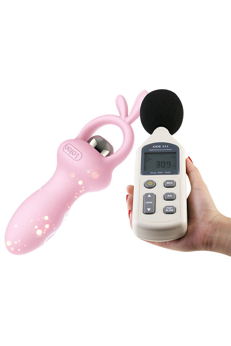 Roze Siliconen Vibrerende Butt Plug Met Vingerlus
