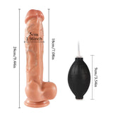 Afbeelding in Gallery-weergave laden, Realistische spuitende dildo 9 inch strap-on