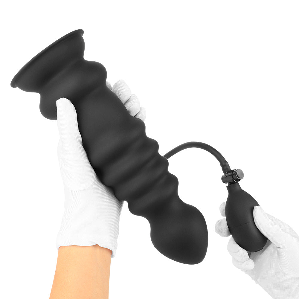 Grote Kralen Inflatable Anal Plug Met Siliconen