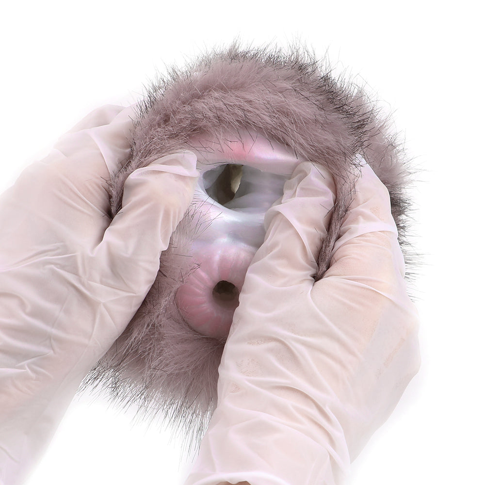 Konijn Pocket Pussy Met Pluche Buitenlaag En Dubbel Kanaal