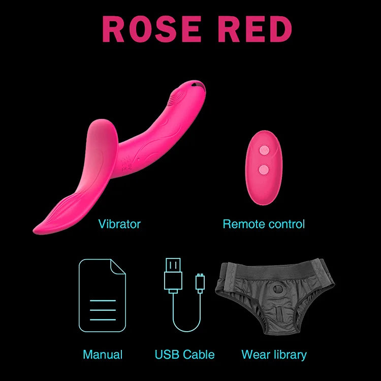 Op Afstand Bestuurbare Vibrator Met Strapless Dildo
