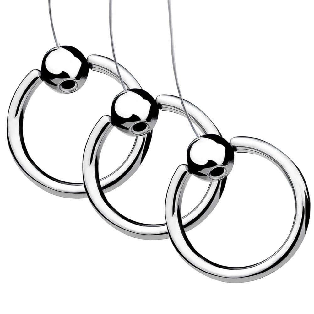 Ovale RVS Urethra Plug Ophangring Vier Maten
