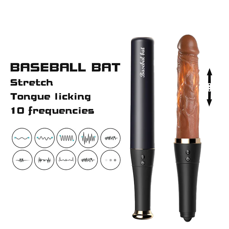 17.8cm Verborgen Baseball Stotende Dildo Verwarmde Vibrator