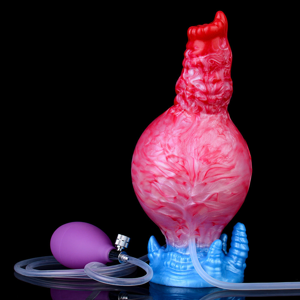18cm Opblaasbare Honden Knot Squirting Dildo