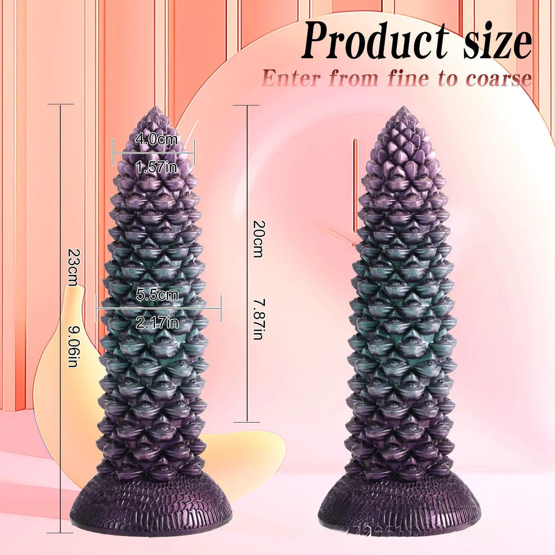 23cm Getextureerde Bewegende Dildo Met Afstandsbediening