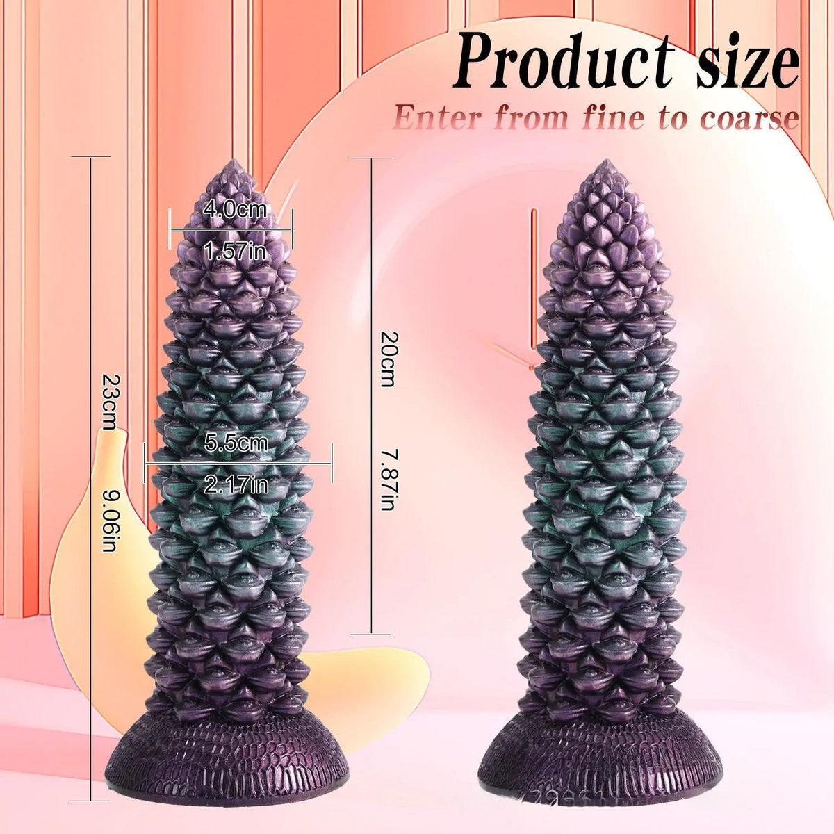 23cm Getextureerde Bewegende Dildo Met Afstandsbediening