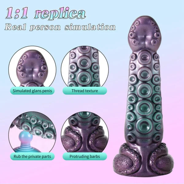 20.5 cm Verwarmde Vibrerende Tenticle Dildo